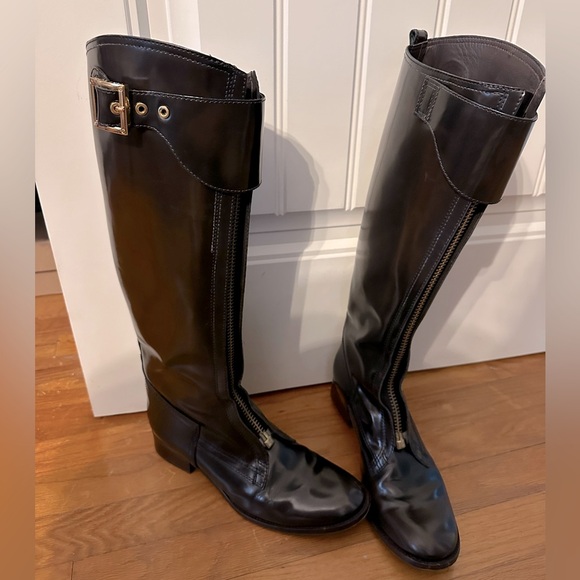 Tory Burch Dark Brown Leather Marco Boot - Picture 1 of 9